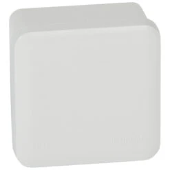 Bte Carrée 80x80x45 étanche Plexo Gris - Face Lisse - IP55/IK07- 650°C