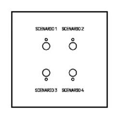 Commande 4 Scénarios Art D'Arnould Epure MyHOME BUS - Blanc Satin