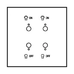 Commande Double Lumière Art D'Arnould Epure MyHOME BUS - Blanc Satin