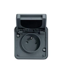 Cubyko PC 2P+T Saillie Gris Complet Hager