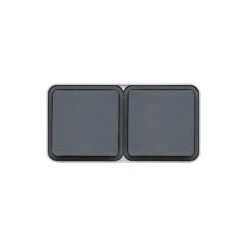 Cubyko PC Dble Hor. 2P+T Saillie Gris