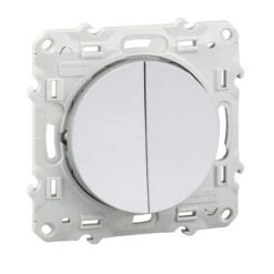 Interrupteur Double Va Et Vient Et Poussoir Alu Schneider Electric Odace