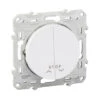 Interrupteur Volets Roulants 2 Boutons Poussoirs Avec Fonction Stop Blanc Schneider Electric Odace