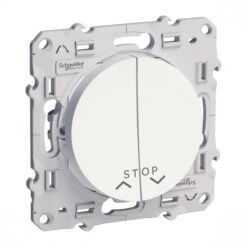 Interrupteur Volets Roulants 2 Boutons Poussoirs Avec Fonction Stop Blanc Schneider Electric Odace -Alliance Lec Magasin interrupteur volets roulants 2 boutons poussoirs avec fonction stop blanc schneider odace 1 2
