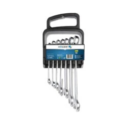 Kit De 7 Clés Mixtes à Cliquet Hogert En Acier CRV / 10-19 Mm / 72T