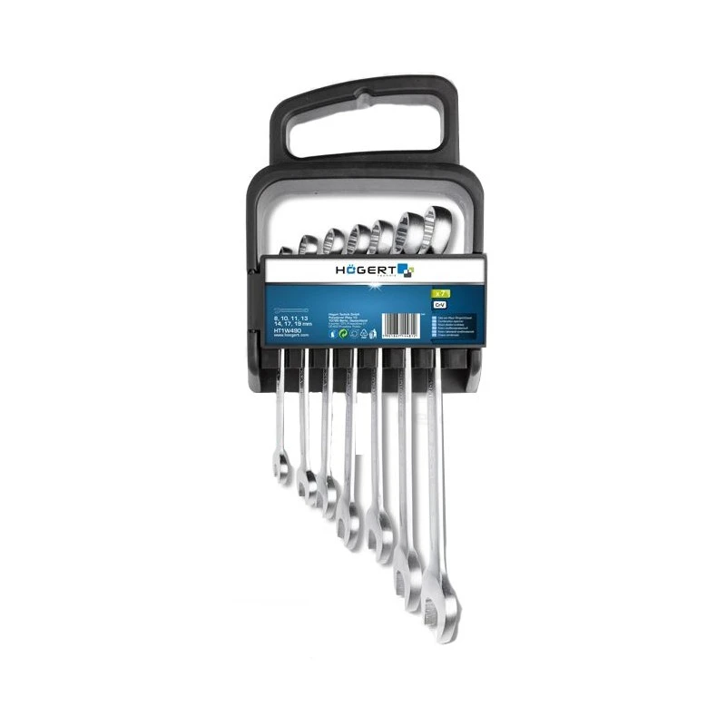 Kit de 7 Clés Mixtes à cliquet Hogert en acier CRV / 10-19 mm / 72T Kit De 7 Clés Mixtes à Cliquet Hogert En Acier CRV / 10-19 Mm / 72T -Alliance Lec Magasin kit 7 cles mixtes cliquet hogert acier crv 1019mm 72t