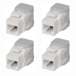 LOT DE 4 SUPPORTS MODULAIRES POUR CONNECTEURS RJ45