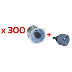 Pack 300 Boites Encastrement AIR'metic D67 P50 + Scie Cloche