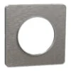 Plaque Alu Brossé 1 Poste Schneider Electric Odace Touch Matière Avec Liseré Alu