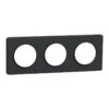 Plaque Odace Touch, Anthracite 3 Postes Horiz. Ou Vert. Entraxe 71mm Schneider Electric