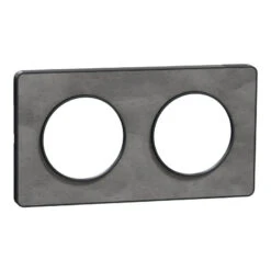 Plaque Odace Touch, Ardoise Avec Liseré Anthracite 2 Postes Horiz/vert. Entraxe 71mm Schneider Electric