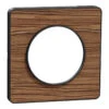 Plaque Odace Touch, Bois Zebrano Avec Liseré Anthracite 1 Poste Schneider Electric