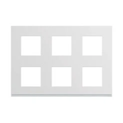 Plaque Plastique Injecté 12 Modules - 6 Postes - Pure - Entraxe 71 Mm - Gallery