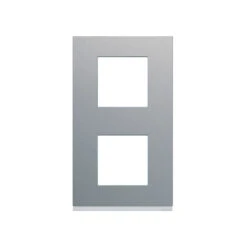 Plaque Plastique Peint 4 Modules - 2 Postes - Titane - Entraxe 71 Mm - Gallery