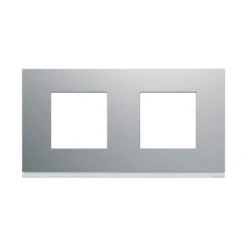 Plaque Plastique Peint 4 Modules - 2 Postes - Titane - Entraxe 71mm - Gallery