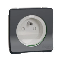 Prise De Courant 16A Grif Gris Composable Schneider Electric Mureva Styl