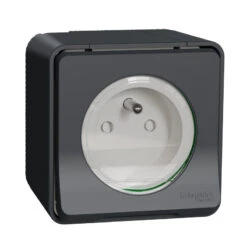 Prise De Courant 16A Gris Saillie Schneider Electric Mureva Styl