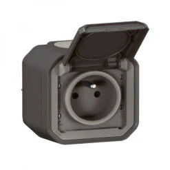 Prise De Courant 2P+T Plexo Complet Saillie Anthracite / Legrand