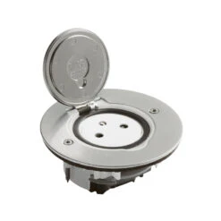 Prise De Sol 2P+T Ronde - Inox Brossé / Legrand