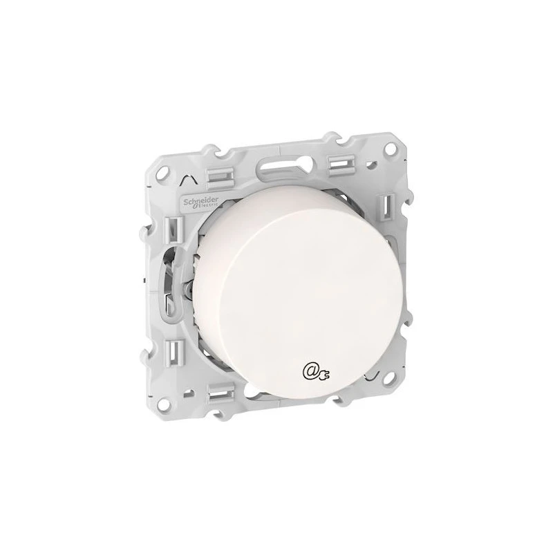 Prise RJ45 CPL Odace - Blanc / Schneider Electric Prise RJ45 CPL Odace - Blanc / Schneider Electric -Alliance Lec Magasin prise rj45 cpl odace blanc schneider