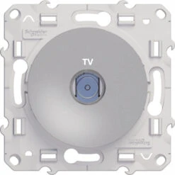 Prise TV Alu Schneider Electric Odace -Alliance Lec Magasin prise tv alu schneider odace 1 2