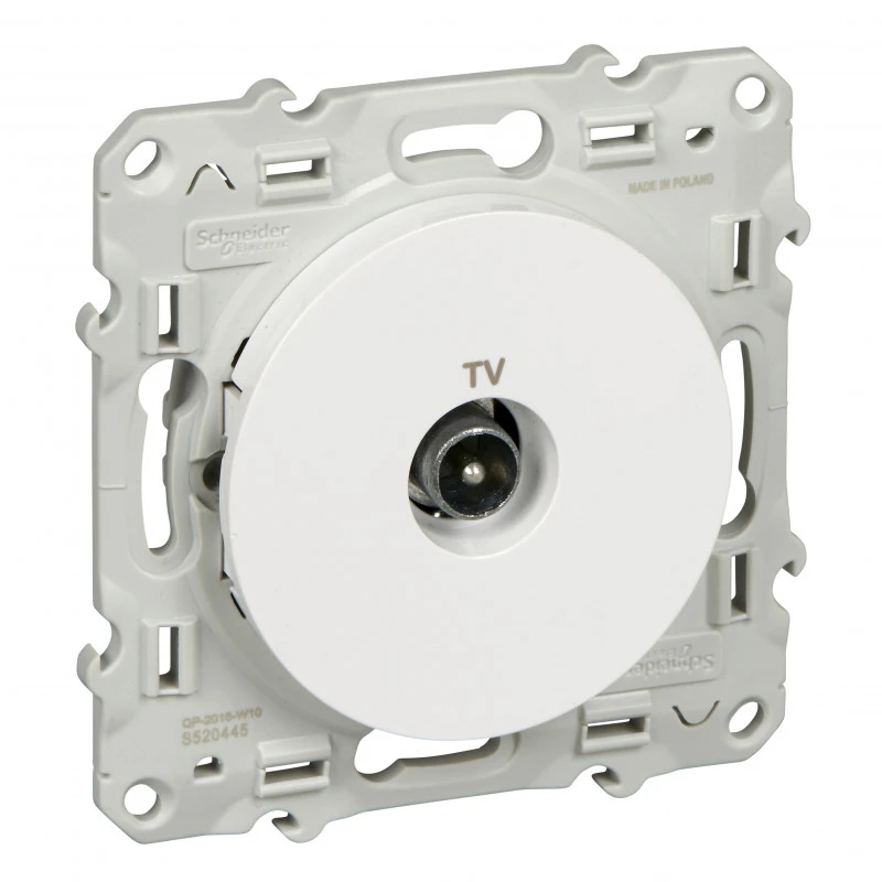 Prise TV Blanc Schneider Electric Odace Prise TV Blanc Schneider Electric Odace -Alliance Lec Magasin prise tv blanc schneider odace