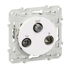 Prise TV / FM / SAT Alu Schneider Electric Odace