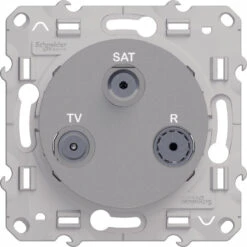 Prise TV / FM / SAT Alu Schneider Electric Odace 2 Prise TV / FM / SAT Alu Schneider Electric Odace -Alliance Lec Magasin prise tv fm sat alu schneider odace 1 2