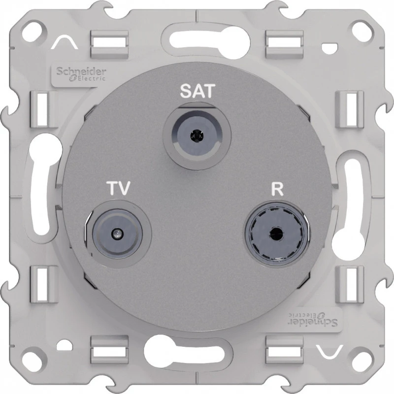 Prise TV / FM / SAT Alu Schneider Electric Odace Prise TV / FM / SAT Alu Schneider Electric Odace -Alliance Lec Magasin prise tv fm sat alu schneider odace 1 2