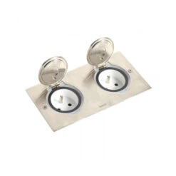 Réceptacle Pour Prise De Sol Double Rectangulaire Finition Inox / Legrand