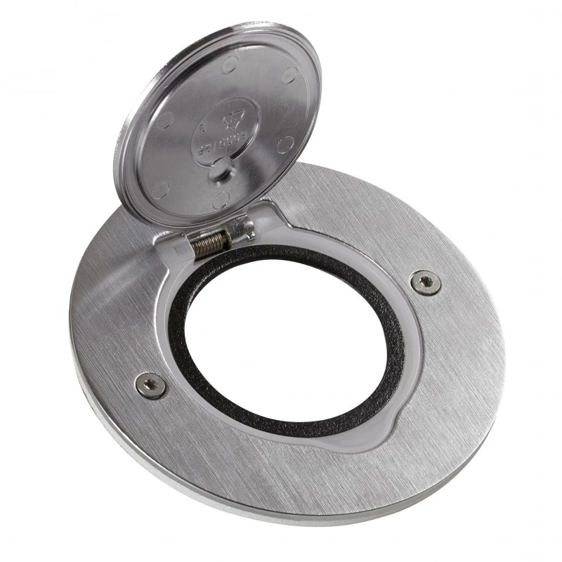 Receptacle prise de sol ronde - Inox brossé / Legrand Receptacle Prise De Sol Ronde - Inox Brossé / Legrand -Alliance Lec Magasin receptacle prise de sol ronde inox brosse legrand