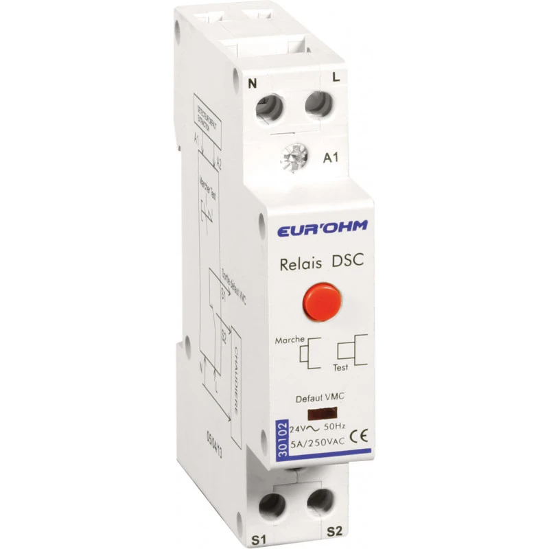 Relais 24V 5A pour DSC Gaz VMC gaz Eur'ohm Relais 24V 5A Pour DSC Gaz VMC Gaz Eur'ohm -Alliance Lec Magasin relais 24v 5a pour dsc gaz vmc gaz eur ohm