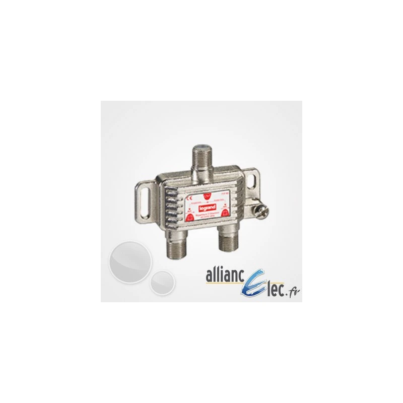 Répartiteur hertzien-satellite Legrand 2 sorties 'F' - 0-2400 MHz Répartiteur Hertzien-satellite Legrand 2 Sorties 'F' - 0-2400 MHz -Alliance Lec Magasin repartiteur hertzien satellite legrand 2 sorties f 0 2400 mhz