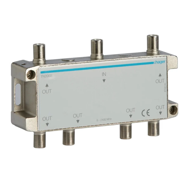 Répartiteur TV HERTZ/SAT 6 sorties COAX Répartiteur TV HERTZ/SAT 6 Sorties COAX -Alliance Lec Magasin repartiteur tv hertz sat 6 sorties