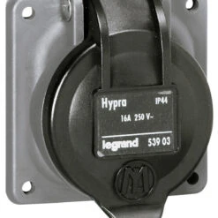 Socle Tableau Hypra - IP44 - 16 A - 250 V~ - 2P+T - Brochage Dom - Plast
