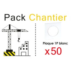 SQUARE LOT 50 PLAQ BLC 1P ACK CHANTIER / Eurohm