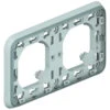 Support Plaque - Pour Encastré Prog Plexo Composable Gris - 2 Postes Horiz / Legrand