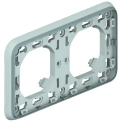 Support Plaque - Pour Encastré Prog Plexo Composable Gris - 2 Postes Horiz / Legrand