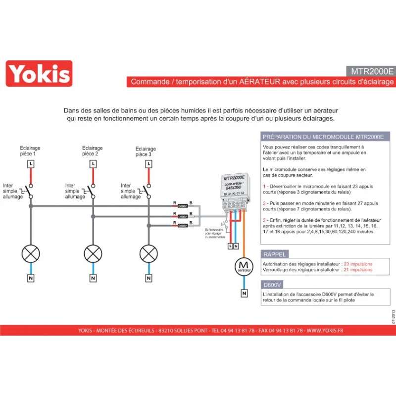 TELERUPTEUR TEMPORISE ENCASTRE 2000W GAMME YOKIS TELERUPTEUR TEMPORISE ENCASTRE 2000W GAMME YOKIS -Alliance Lec Magasin telerupteur temporise encastre 2000w gamme yokis 5