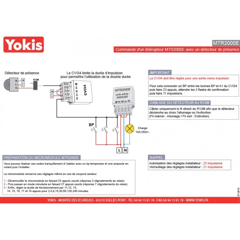 TELERUPTEUR TEMPORISE ENCASTRE 2000W GAMME YOKIS TELERUPTEUR TEMPORISE ENCASTRE 2000W GAMME YOKIS -Alliance Lec Magasin telerupteur temporise encastre 2000w gamme yokis 6