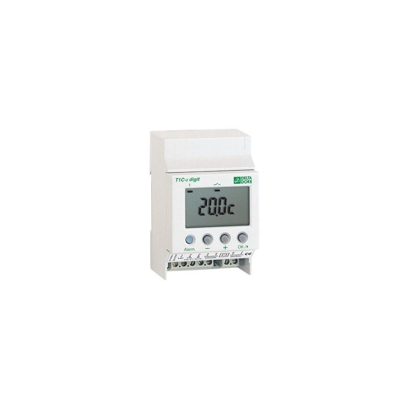 Thermostat Modulaire 2 Etages , 2 Consignes DeltaDore T2S+2C DIGIT Thermostat Modulaire 2 Etages , 2 Consignes DeltaDore T2S+2C DIGIT -Alliance Lec Magasin thermostat modulaire tout ou rien a 2 sorties 2 consignes deltadore t2s2c digit