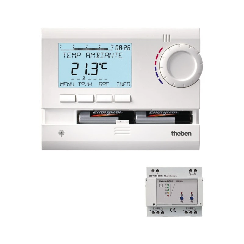 Thermostat Programmable Radiocommandé Rail DIN 2 canaux à Piles RAMSES 833 top2 HF Set 2 Theben Thermostat Programmable Radiocommandé Rail DIN 2 Canaux à Piles RAMSES 833 Top2 HF Set 2 Theben -Alliance Lec Magasin thermostat programmable radiocommande rail din 2 canaux a piles ramses 833 top2 hf set 2 theben